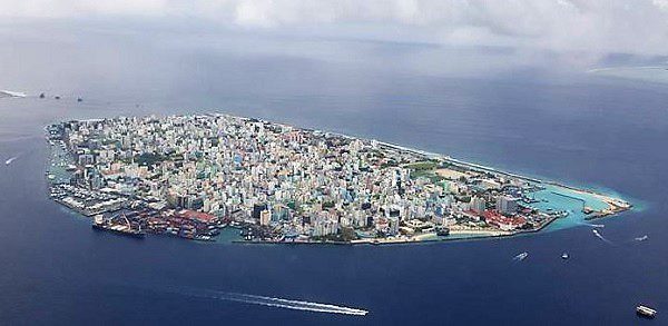 maldives on a budget- male city from the air