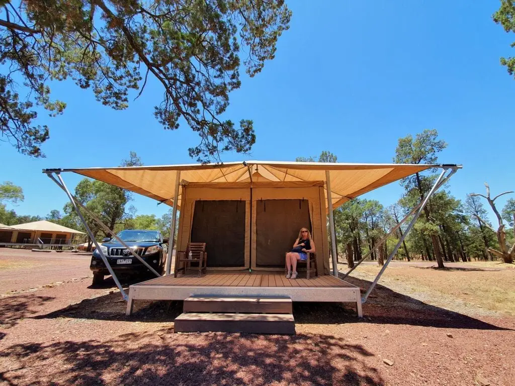Adelaide to flinders ranges glamping tent
