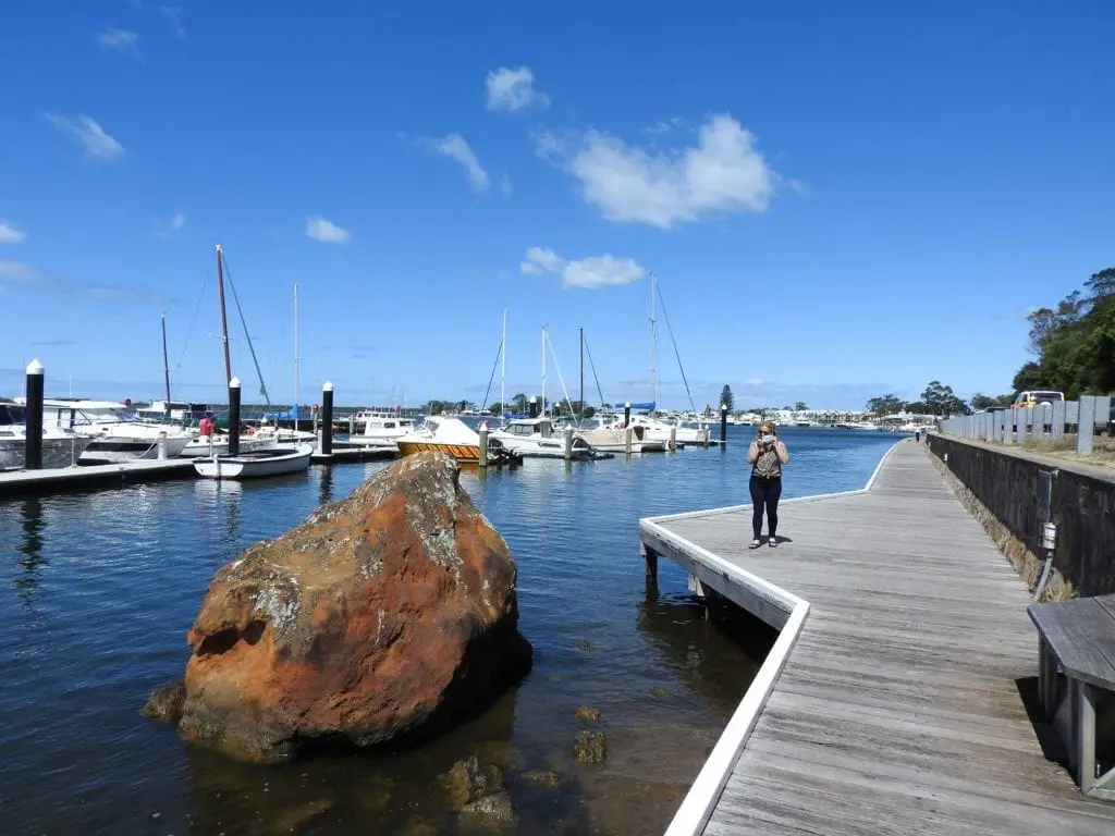 small town in victoria  metung -boardwalk