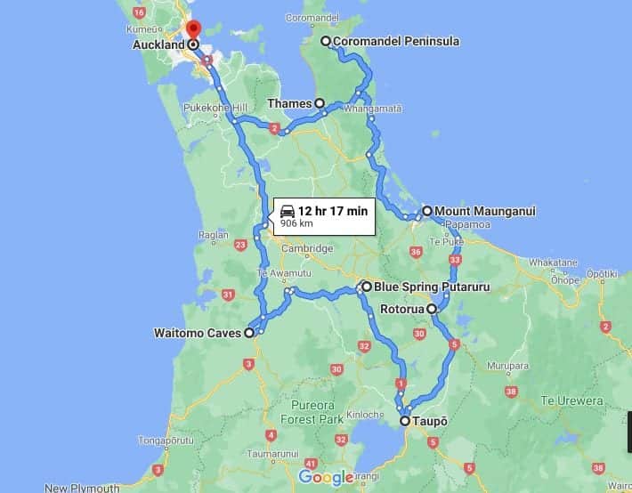 north island road trip 10 days