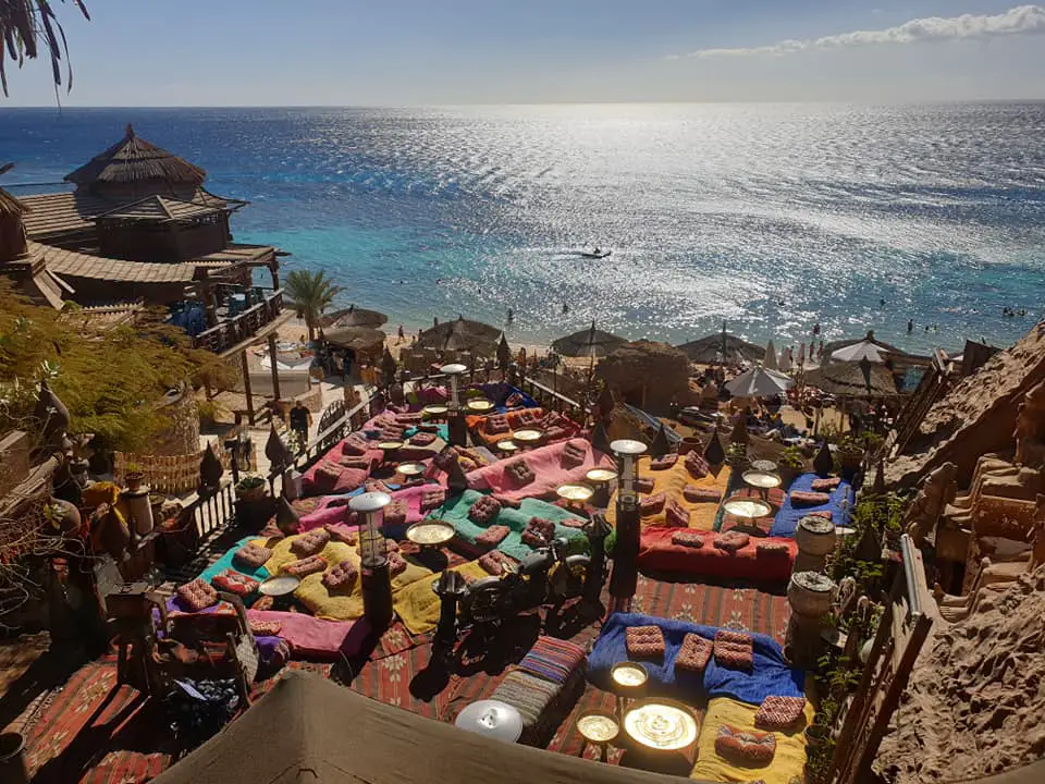 Farsha cafe overlooking the Red Sea, Egypt