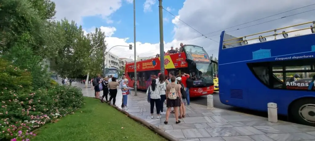 hop on hop off bus in Athens