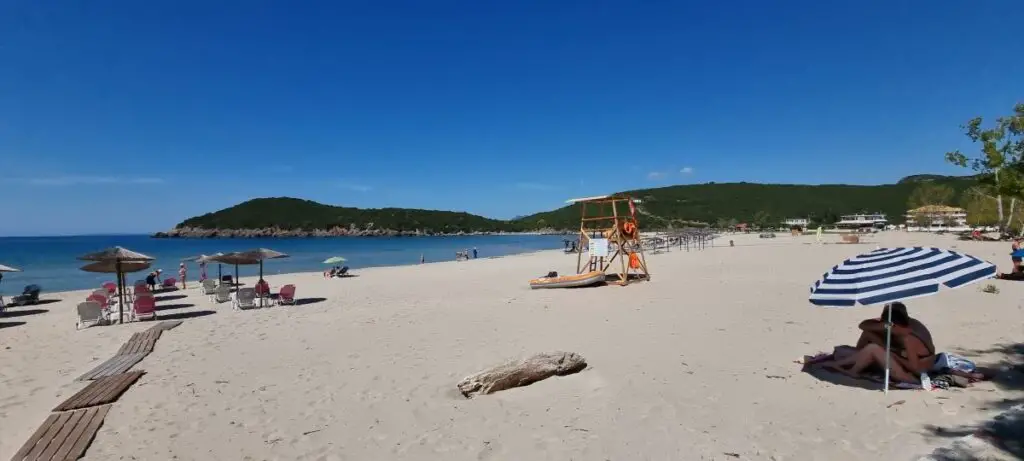 a quiet beach at Parga