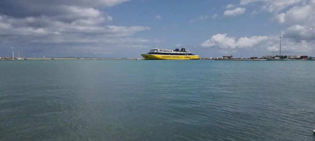 the ferry coming into Zante Port, Zakynthos Island