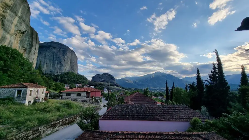 view of Meteora and neigbourhood as seen from out hotel 